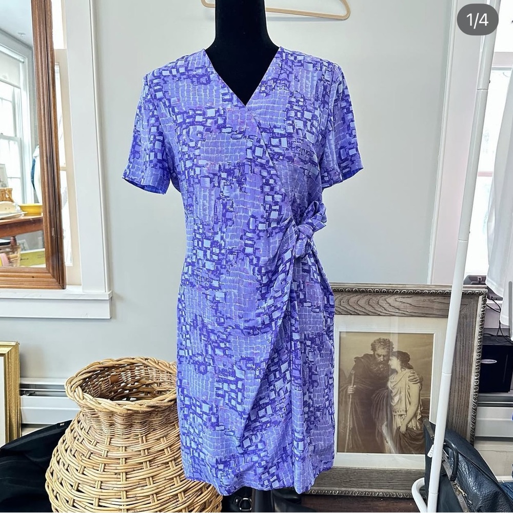 Vintage • Purple Silk Wrap dress